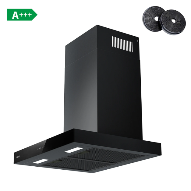 Hotte murale Ciarra CBCB6102 - 60 cm - Application Wi-Fi - 650 m³/h - A+++ - Noir