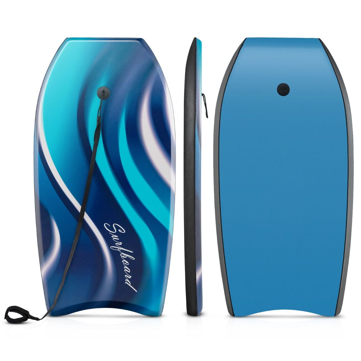 Coast Lightweight Bodyboard 104x52 cm - Bleu - Boogieboard avec noyau EPS et fond HDPE pour adolescents et adultes