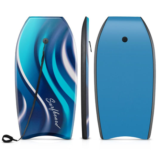 Coast Lightweight Bodyboard 104x52 cm - Bleu - Boogieboard avec noyau EPS et fond HDPE pour adolescents et adultes