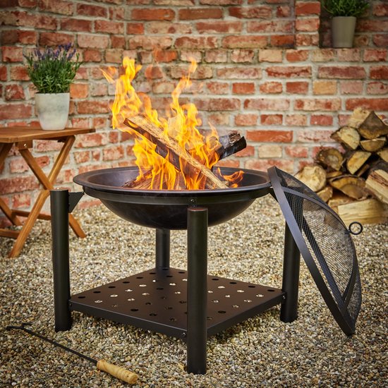 Gardebruk Firebowl - Ø55cm Stake Spark Grid Lid - Black