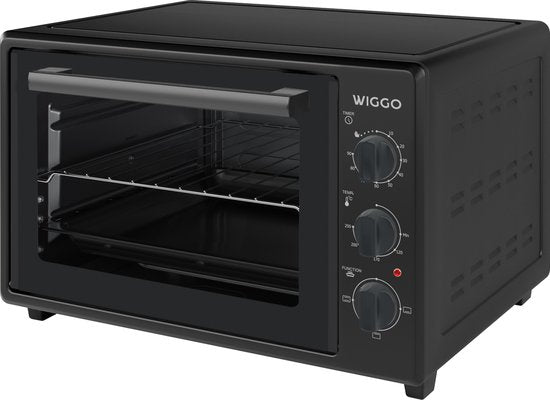 Wiggo WMO-E353(B) - Mini-four autonome - Électrique - 50 cm - 35 litres - 1 800 W - Garantie 5 ans - Noir