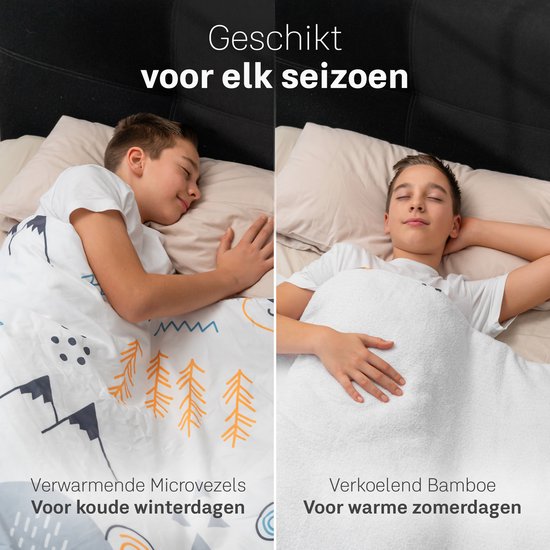 Couverture lestée CozySense® Enfant 2,4 kg - Couverture lestée - Couverture lestée avec répartition de la pression GLASS-Flow® - Housse lavable - Hypoallergénique - Pour garçons