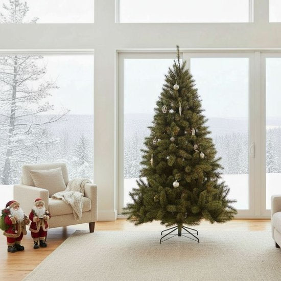 Sapin de Noël artificiel Triumph Tree Bristlecone - Sapin artificiel d'aspect naturel - Décoration de Noël d'intérieur - Finition en PVC à aiguilles rigides - H 260 x Ø 163 cm - Vert