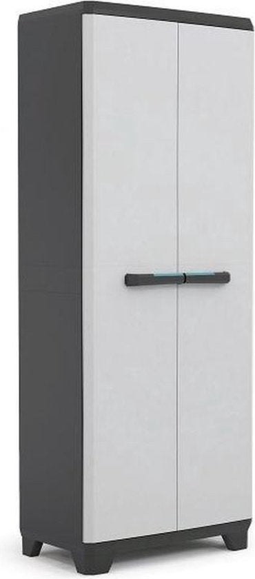 Kis Linear Opbergkast hoog- 68x173x39 cm - Grijs/Zwart