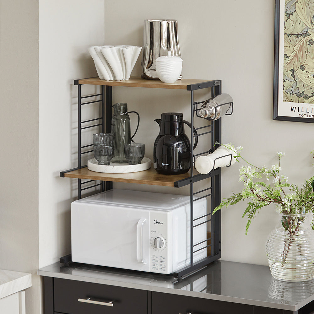 SoBuy Armoire à micro-ondes - 2 couches - 60 x 36 x 72 cm - Capacité de charge de 40 kg