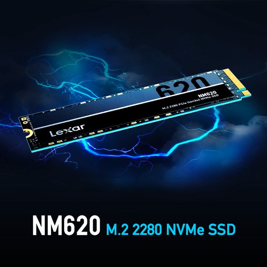 Lexar NM620 - SSD interne - PCIe Gen3x4 - NVMe M.2 2280 - 512 Go