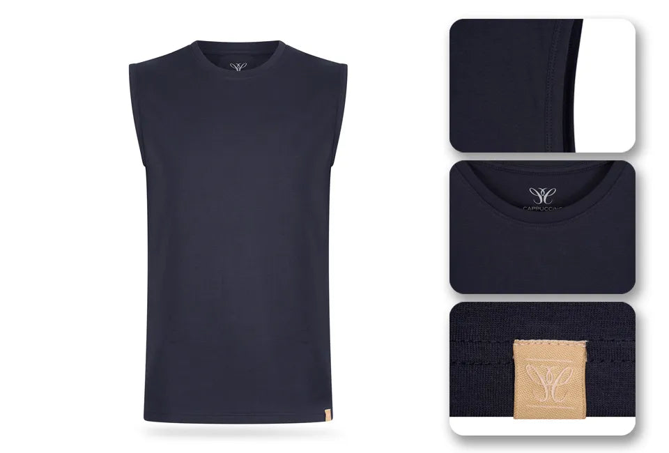 Lot de deux t-shirts sans manches Outspot - Noir - Taille S