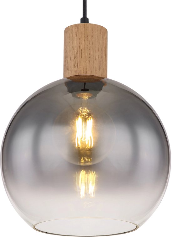 Globo - suspension - Moitas - noir - verre - Ø 25 cm - E27 - 15656H