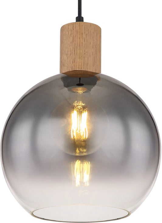 Globo - suspension - Moitas - noir - verre - Ø 25 cm - E27 - 15656H
