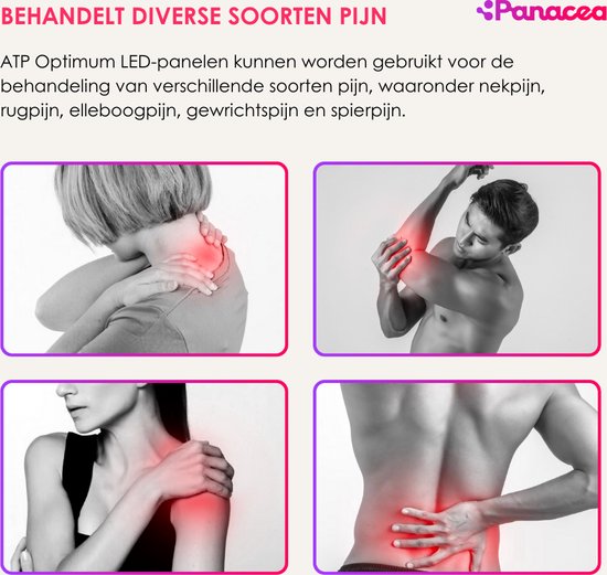 Panacea LED Red and Infrared Lamp Anti Age Collagen - Muscles et articulations - Light Therapy - Stress & Fatigue