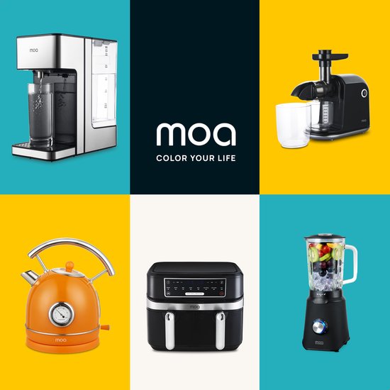 MOA Bouilloire Retro - 1,8L - Retro - 2200W - acier inoxydable - Orange
