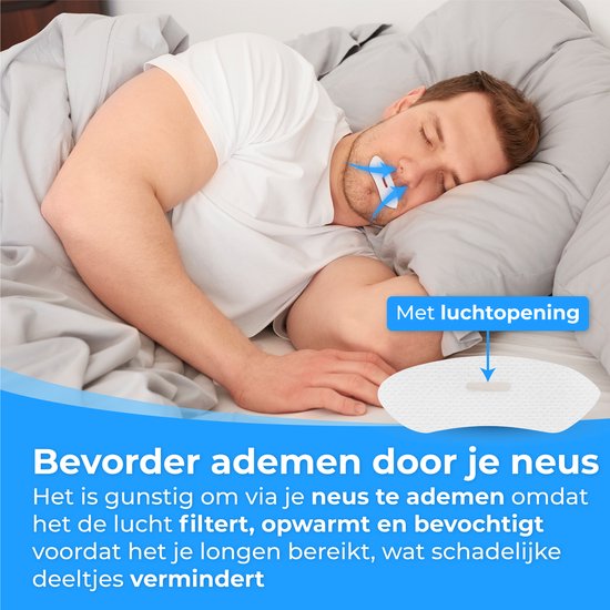 Nuvance - Ruban buccal - 30 pièces - Ruban buccal - Anti ronflement - Ruban buccal - Ruban adhésif ferme - Ruban pour le sommeil