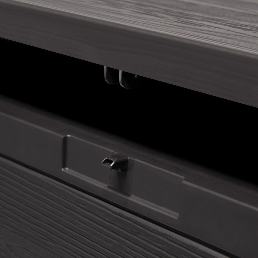 Coffre de jardin - Deuba - Boîte de Rangement - Extérieur - Pour jardin - plastique - anthracite - 120 x 46 x 57cm