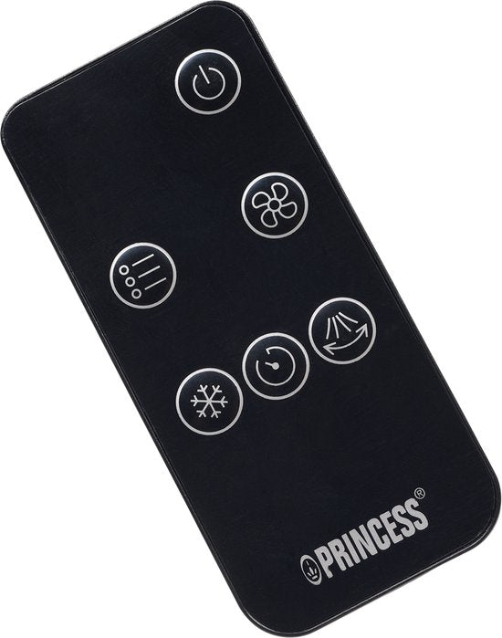 Princess Smart Aircooler – Application et télécommande - Refroidisseur d'air – Réservoir d'eau de 3 L – 3 modes d'oscillation – 60 W – 358670 - Noir