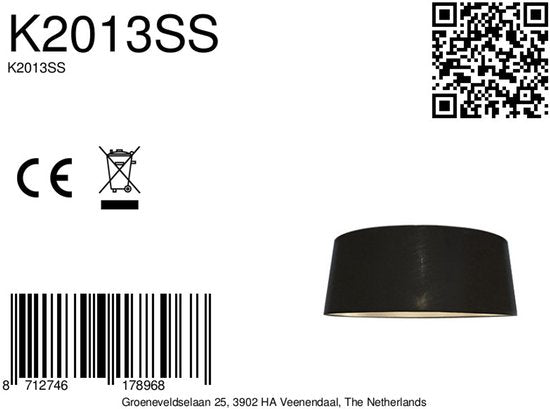 Steinhauer - abat-jour - Abat-jour - noir - lin - E27 - K2013SS
