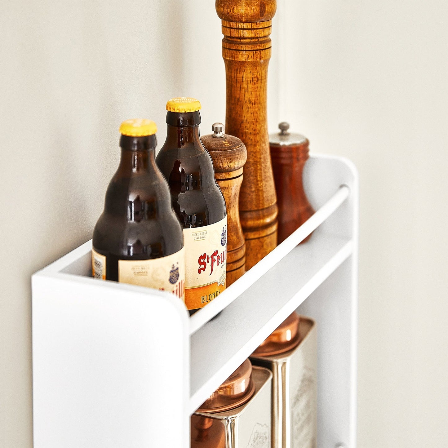 SoBuy Armoire murale de cuisine - Blanc - 38 x 17 x 75 cm