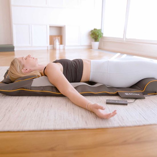 Belena Air Stretch - Tapis de massage lombaire et de yoga - Tapis de massage pour tout le corps avec fonction chauffante - Massage - Étirements - 4 programmes - 3 niveaux d'intensité - Télécommande incluse
