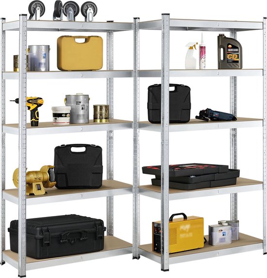 2 pièces Rayonnage d'entrepôt / Rayonnage de stockage - Basic - 180 x 90 x 40 cm