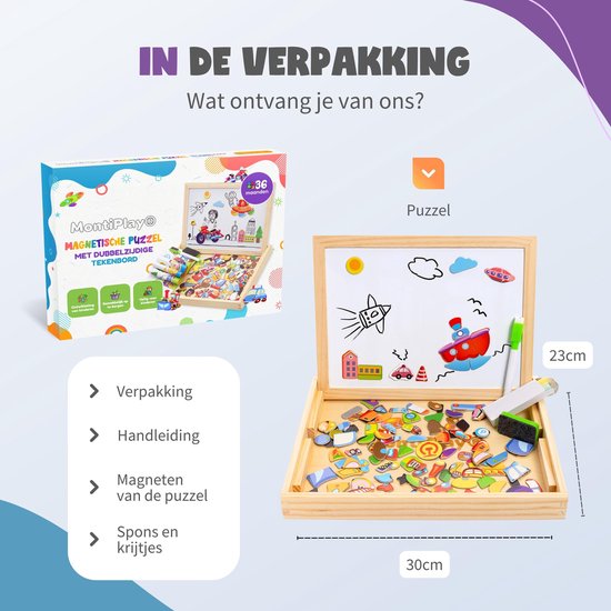 MontiPlay® Magnetic Toy Vehicles - Livre magnétique - Chalkboard Children - Magnetibook - Magnetic Toy - Drawing Board - Montessori - Sensory - Busy Board - Toy on the go - Toy for the car - Toy for travelling