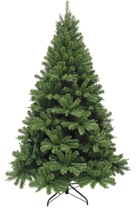 Triumph Tree Forrester - Sapin de Noël aux aiguilles en PVC souple - Décorations de Noël avec des branches à code couleur - Sapin artificiel à structure naturelle - H 155 x Ø 102 cm - Vert