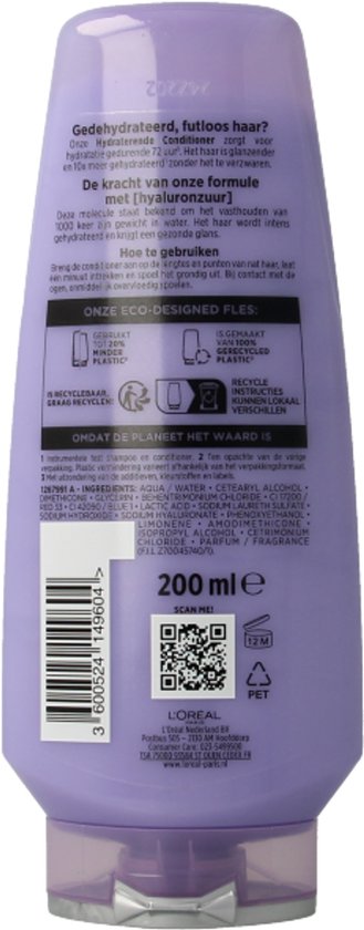 L'Oréal Paris Elvive Conditioner Hydra Hydratant Hyaluronique - 200 ml