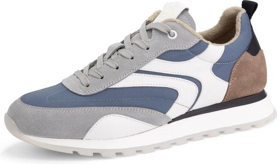 DenBroeck Morris St - Baskets hommes - Chaussures à lacets hommes - Cuir bleu-gris