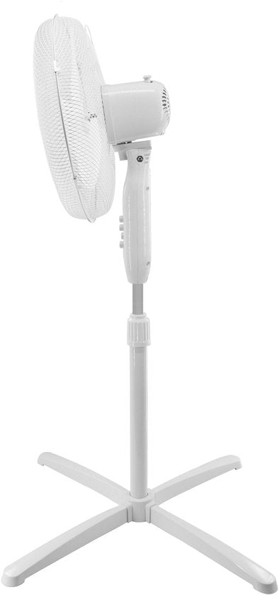 Inventum VST400W - Ventilateur sur pied - 3 vitesses - Ø 40 cm - Oscillation à 80° - Hauteur réglable - Blanc
