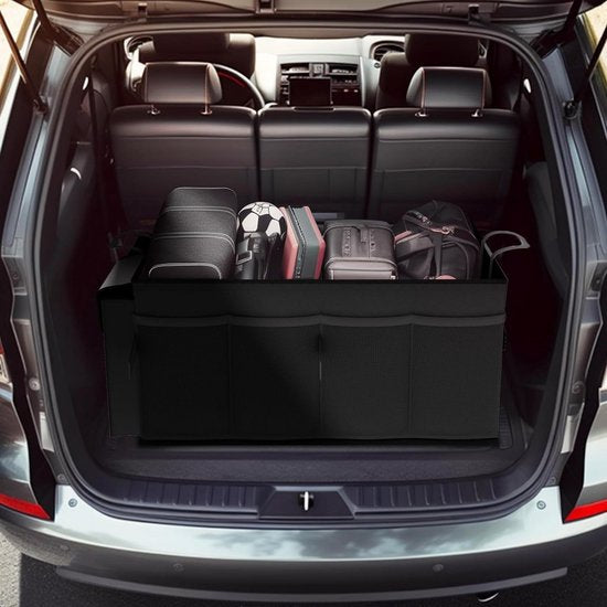 Boîte de rangement pour coffre de voiture - Organisateur - Accessoires - Pour la voiture - Organisateur voiture - Sac - Siège arrière - Noir - Luft