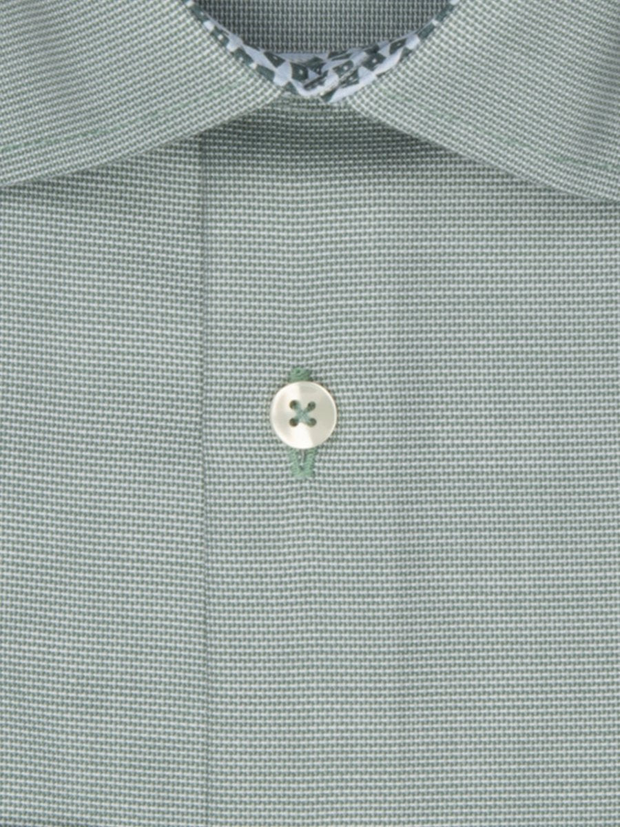 Seidensticker Chemise Hommes Long Arm Shaped Fit Kent Collar Green - Taille 44
