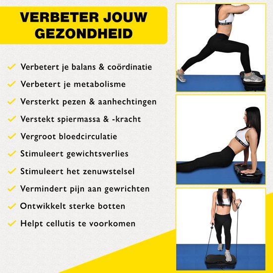 Plateforme vibrante - Zoluko Fitness – 99 niveaux – 5 programmes – Bluetooth & USB – Télécommande