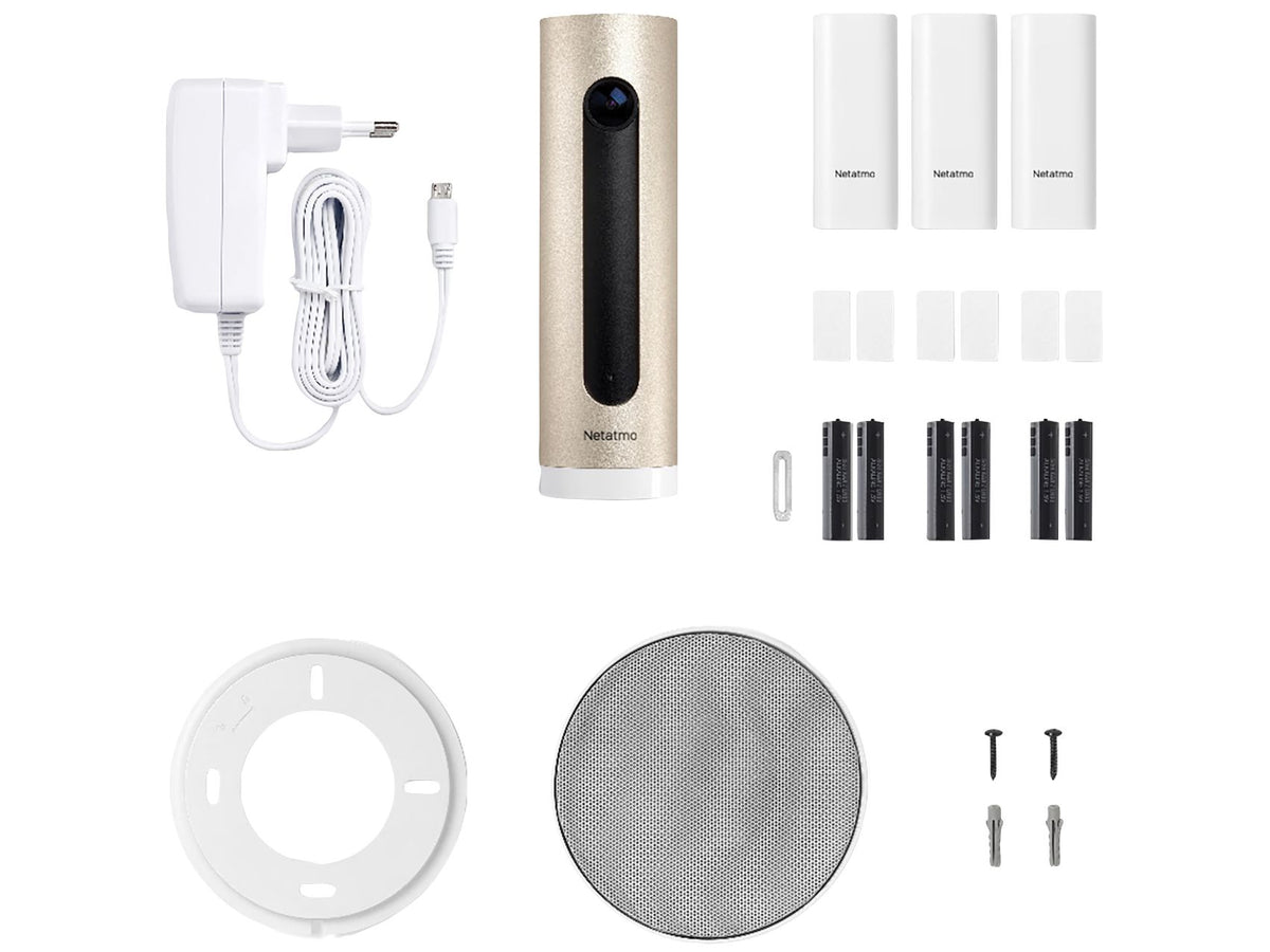 Système d'alarme intelligent Netatmo avec caméra - Reconnaissance faciale et sirène de 110 dB - 165 x 65 x 65 mm
