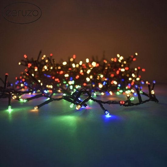 Ceruzo Lumières de Noël colorées - Micro Cluster - 1000 LEDs - 20 mètres - 8 fonctions lumineuses + mémoire - multicolore
