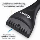 Grattoir à glace LICARGO avec balai à neige – Doté d'une lame extra-large, de brosses souples et d'une poignée ergonomique – Pour voitures et SUV – Plastique noir et bleu – Soixante-sept centimètres