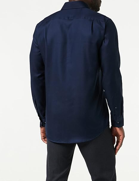 Seidensticker - 665 Chemise de travail SF Spread Kent Patch12 - taille L - Bleu foncé