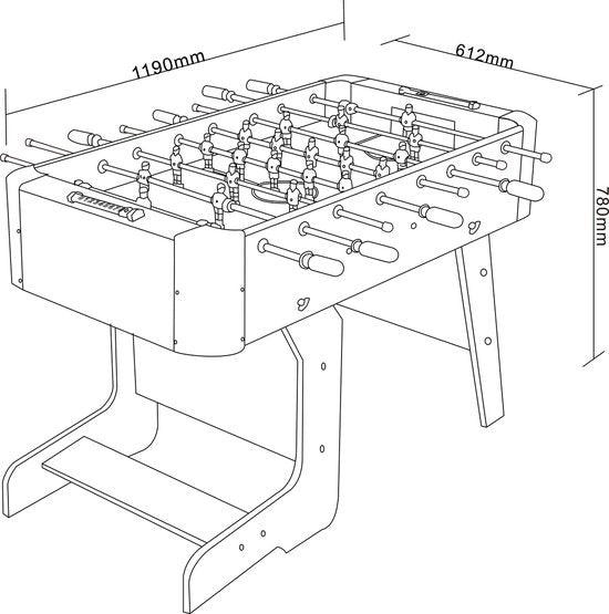 Cougar Around The World Collapsible Football Table Black - Football de table - Accessoires inclus