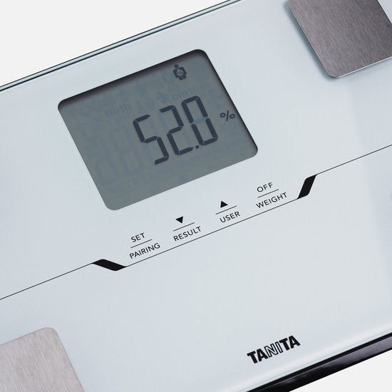 Pèse-personne intelligent avec analyse corporelle - Technologie japonaise - Pèse-personne numérique - avec application - Précis pour le suivi de la santé - TANITA® - BC-401 Blanc