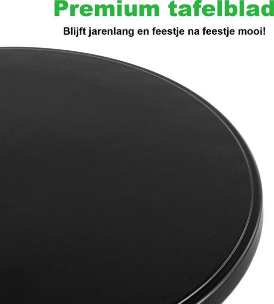 Bardi 2 x Stand Table pliante 80 x 110 cm. Noir