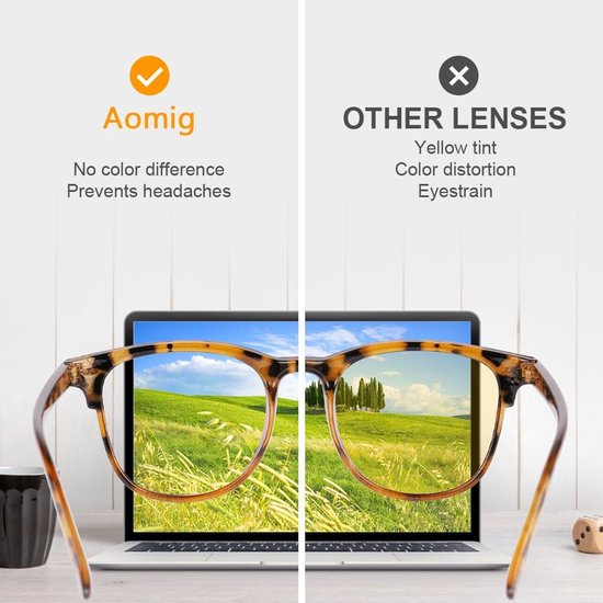 Lunettes anti-lumière bleue - Lunettes pour ordinateur - Temps passé devant l'écran - Monture légère - Unisexe - Motif écaille