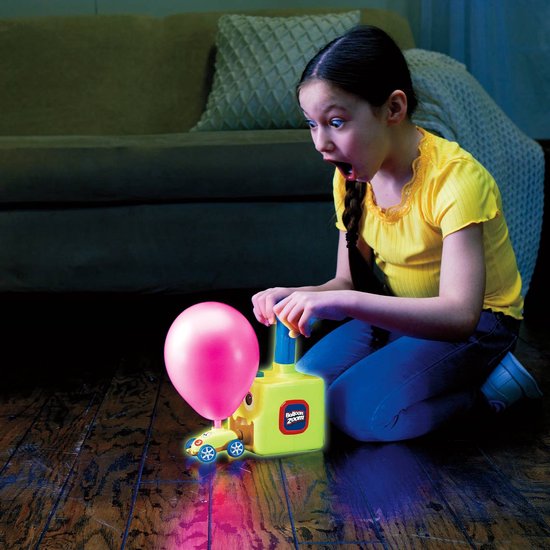 Mediashop Balloon Zoom - Jouet « voiture ballon » pour les enfants à partir de 3 ans - avec modes « voiture » et « fusée » - brille dans le noir
