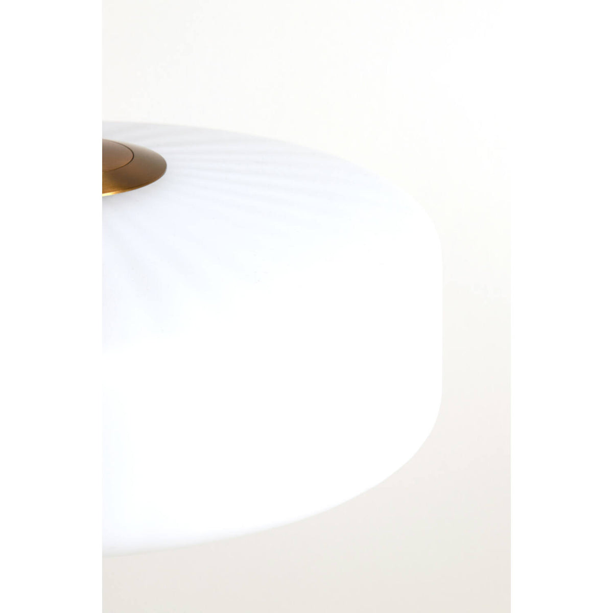 Light & Living Lampe suspendue Pleat - Ø30x17 cm - Blanc mat/Doré