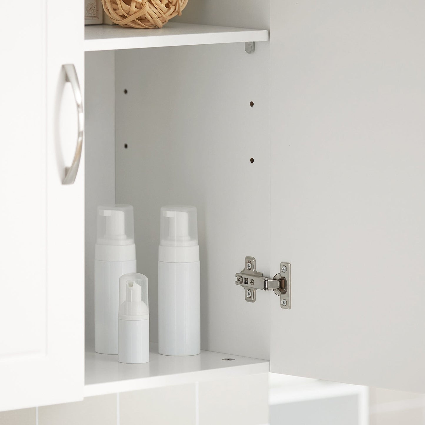 Armoire murale - SoBuy - 2 portes - 60x60x30 cm - Blanc - Etagère réglable