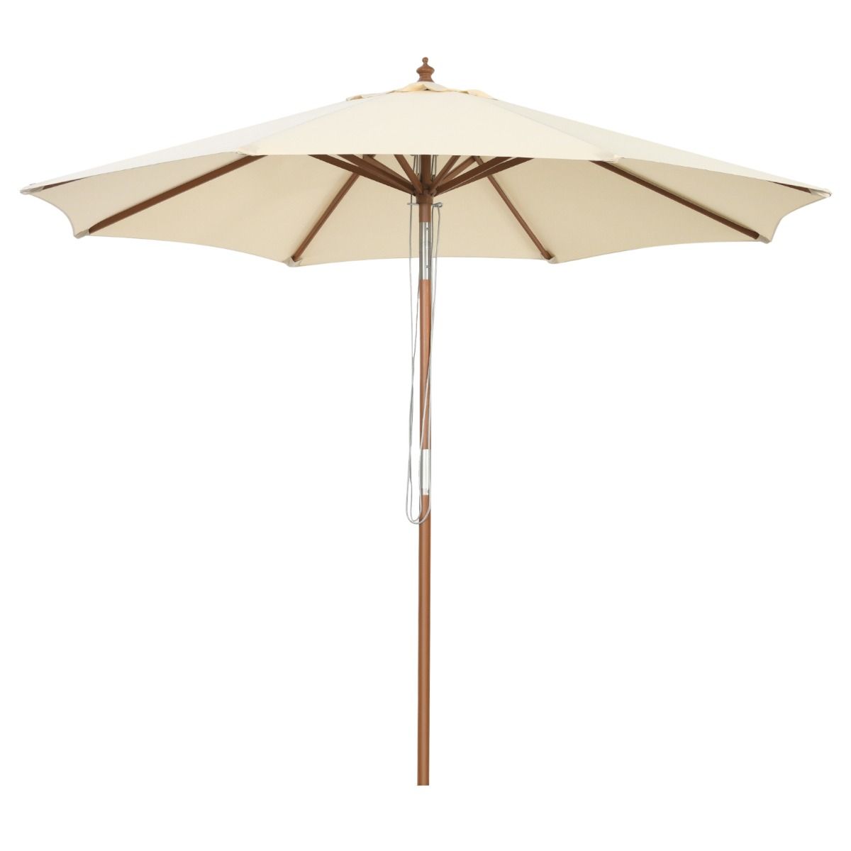Parasol Coast avec 8 poteaux inclinables - Beige - 300 cm