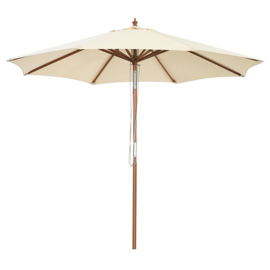 Parasol Coast avec 8 poteaux inclinables - Beige - 300 cm