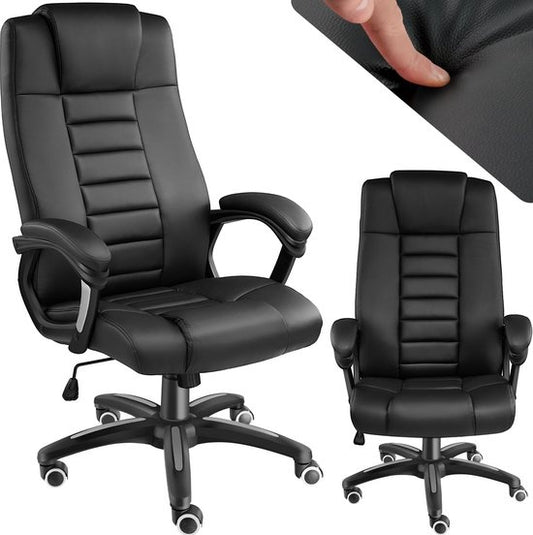 tectake® - Fauteuil de direction design et luxueux - Noir