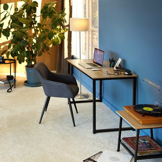 tectake - bureau table Flint 120 cm - indutrial - brun clair - 404466