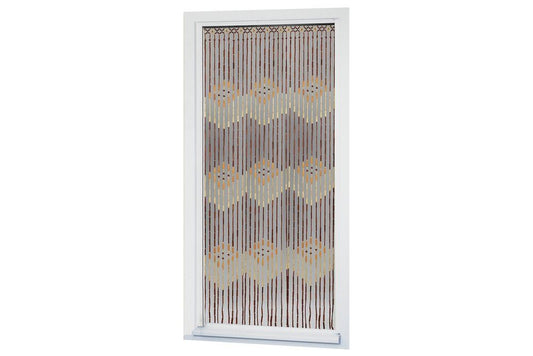 Rideau à perles Wenko en bambou, fabriqué à la main - Rideau de porte pour balcon et terrasse - 90 x 200 cm - Multicolore