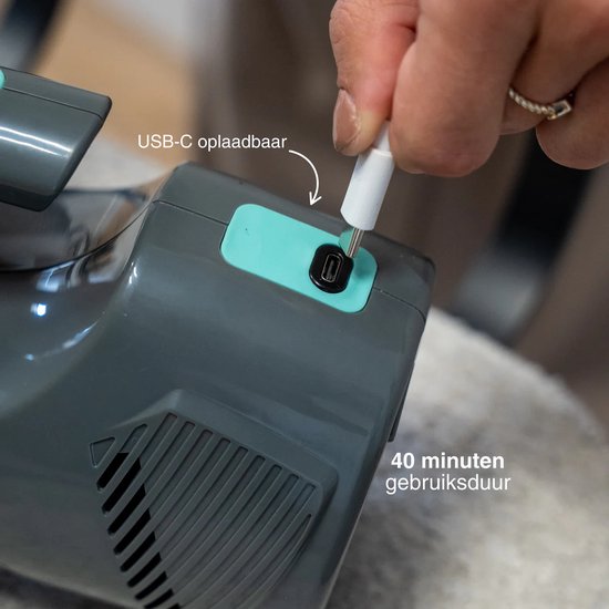 Achaté Essuie-vitre électrique - Aspirateur et lave-vitre - Rechargeable - Avec flacon pulvérisateur et 2 chiffons en microfibre - Nettoyage sans traces - Durée d'utilisation de 40 minutes