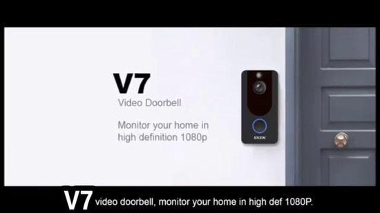 Eken - Video Deurbel - 1080P - Draadloos - Zwart