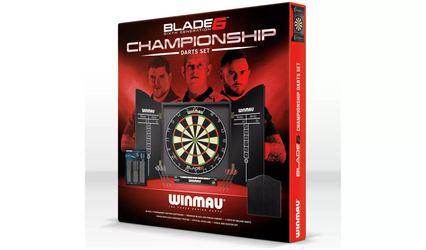 Winmau Blade 6 fléchettes avec étui de rangement - Noir - 60×54×8 cm