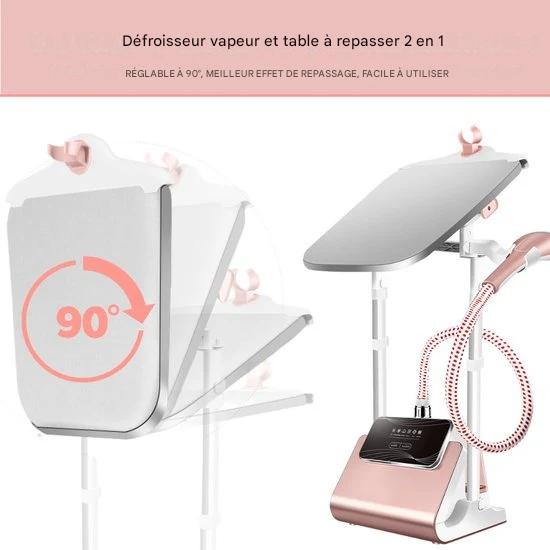 Défroisseur à linge Niceey - 1800W - avec planche à repasser - Rose
